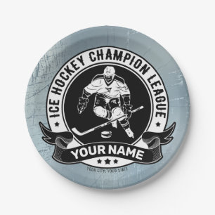 Personalisiert Hockey Player Ice Rink Team Athlete Pappteller