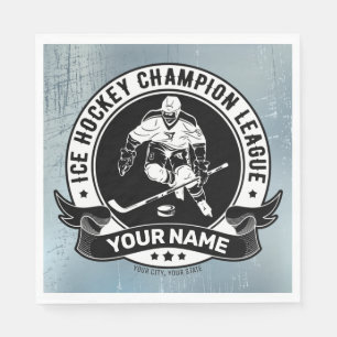 Personalisiert Hockey Player Ice Rink Team Athlete Serviette