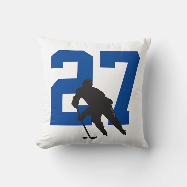 Personalisiert Hockey Player Number Room Decke Kissen (Vorderseite)
