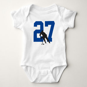Personalisiert Hockey Player Number Säugling Playe Baby Strampler