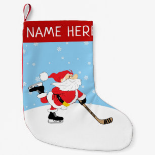 Personalisiert Hockey Santa Kleiner Weihnachtsstrumpf