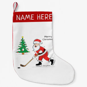 Personalisiert Hockey Santa Strumpf Kleiner Weihnachtsstrumpf