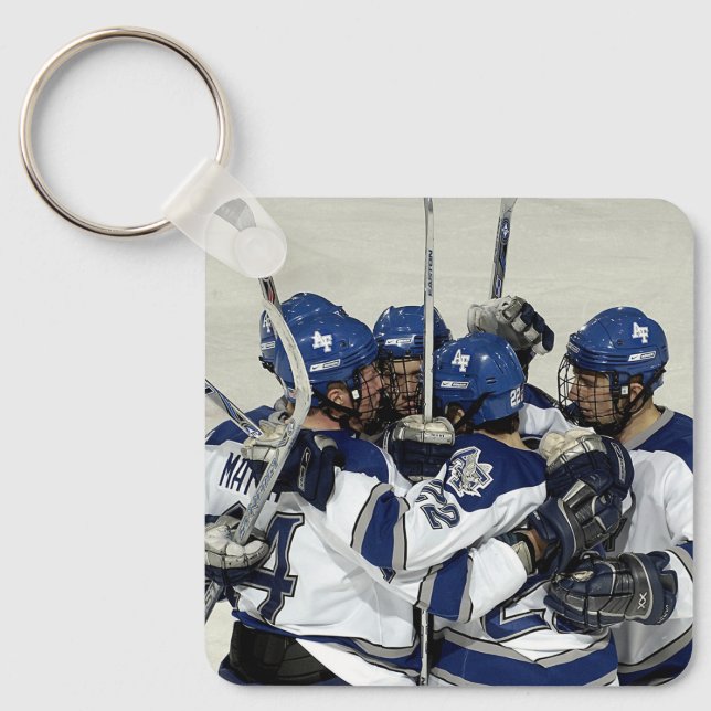Personalisiert Hockey-Team-Foto Schlüsselanhänger (Vorderseite)