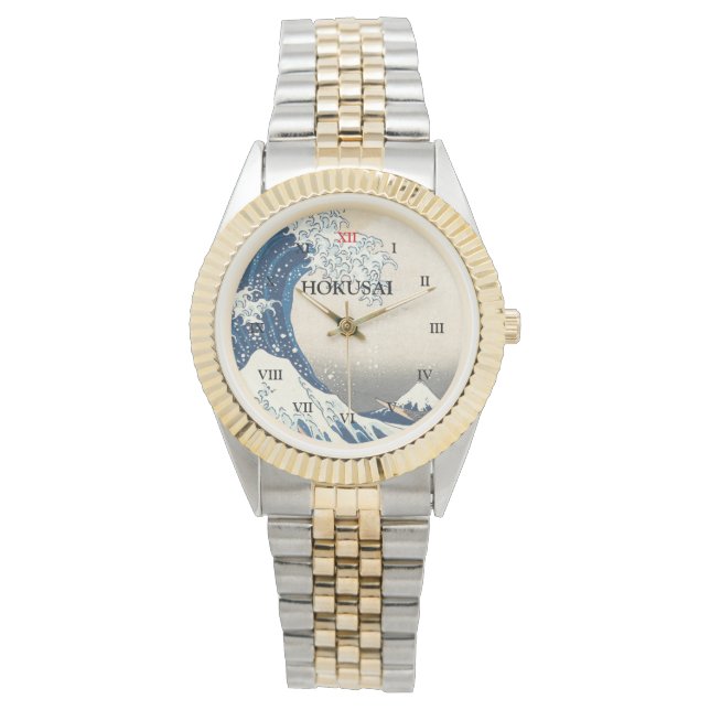 Personalisiert Hokusai Tsunami Armbanduhr (Vorderseite)
