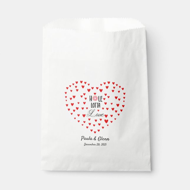 Personalisiert Hole Lotta Liebe Donut Fvor Bags Geschenktütchen (Vorderseite)