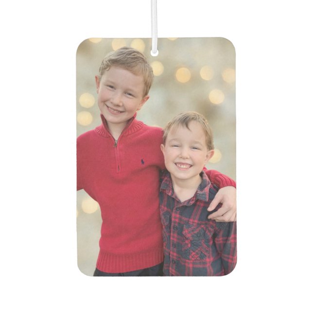 Personalisiert Holiday Foto Geschenk Autolufterfrischer (Vorderseite)