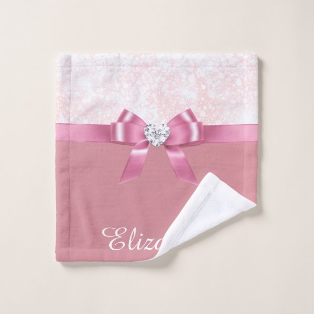 Personalisiert Holiday Sparkle Snowflake Waschlapp Waschlappen (Waschlappen)