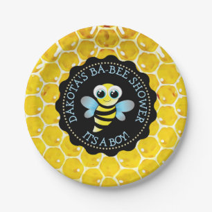Personalisiert Honey Bee Baby Duschpapier Teller