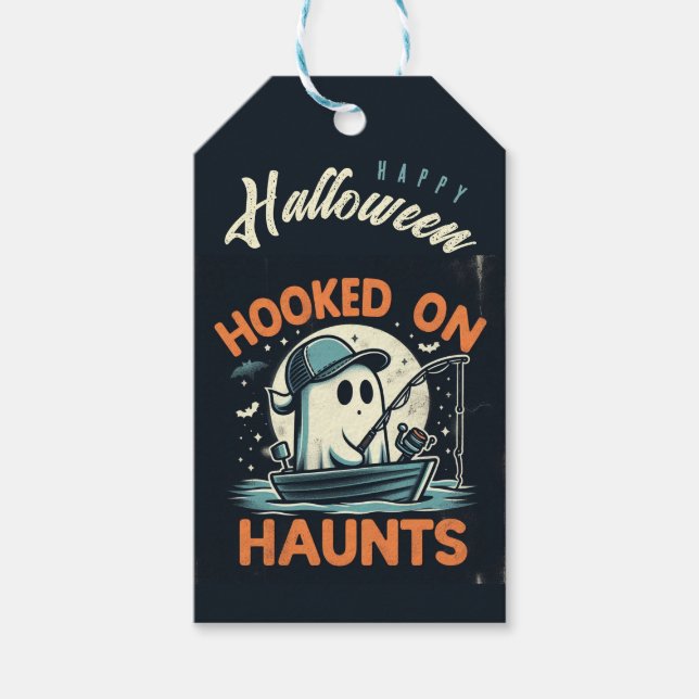 Personalisiert Hooked on Haunts-Geschenk-Tag Geschenkanhänger (Vorderseite)
