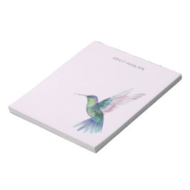 Personalisiert Hummingbird Wasserfarbe Notizblock