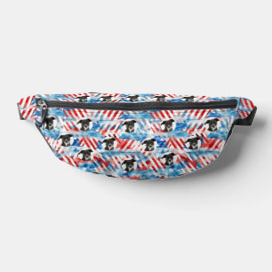 Personalisiert Hund Foto American Flag Muster Bauchtasche