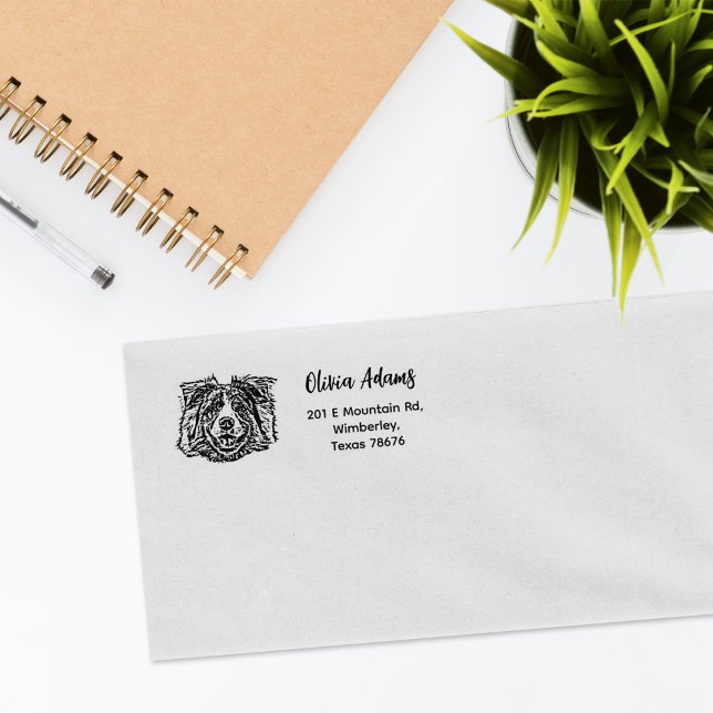 Personalisiert Hunde Foto Rücksendeadresse Gummistempel (Von Creator hochgeladen)