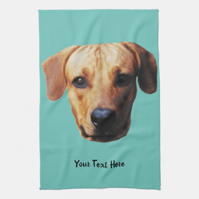 Personalisiert Hunde Foto Teetuch drucken Geschirrtuch (Vertikal)