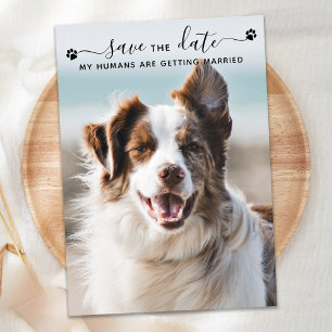 Personalisiert Hunde Hochzeitstiefel Foto Save the Date