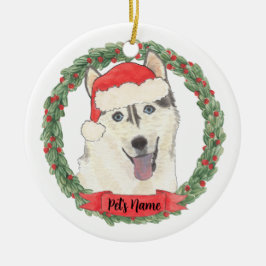 Personalisiert Husky Keramik Ornament