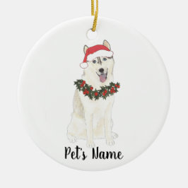 Personalisiert Husky Keramik Ornament