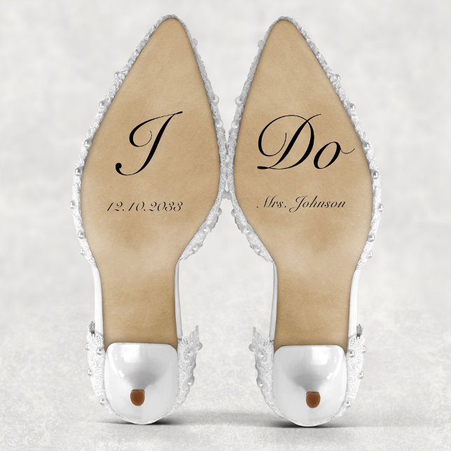 Personalisiert I do Bride Wedding Shoes Decal Aufkleber (Personalized I Do Bride Wedding Shoes Decal
)