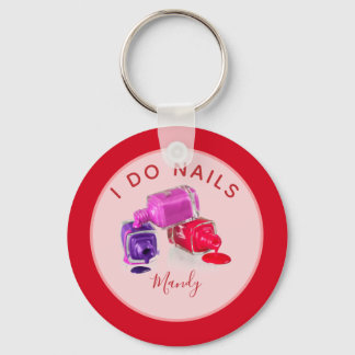 Personalisiert I Do Nails Glitzer Schlüsselanhänge Schlüsselanhänger