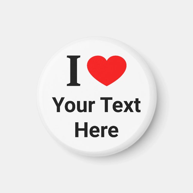 PERSONALISIERT I ❤️ I LIEBE I HERZ MAGNET (Vorne)