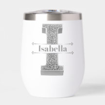 Personalisiert I Initial Silver Monogram Your Name