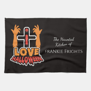 Personalisiert I Liebe Halloween Spuk Geschirrtuch