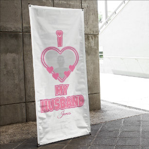 Personalisiert I Liebe Mein Ehemann - Foto und Nam Banner
