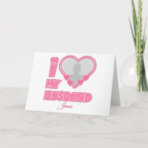 Personalisiert I Liebe Mein Ehemann - Foto und Nam Einladung