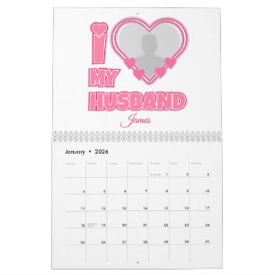 Personalisiert I Liebe Mein Ehemann - Foto und Nam Kalender