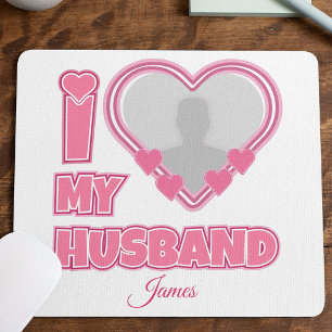 Personalisiert I Liebe Mein Ehemann - Foto und Nam Mousepad