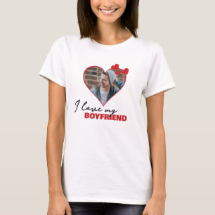 Personalisiert I Liebe Mein Freund Herz Foto T-Shirt