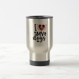 Personalisiert I Liebe Mein Hund Foto Reisebecher