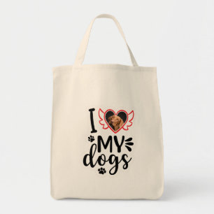 Personalisiert I Liebe Mein Hund Foto T - Shirt Tragetasche