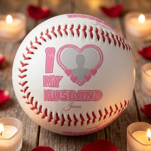Personalisiert I Liebe Meine Ehefrau - Name und Fo Baseball