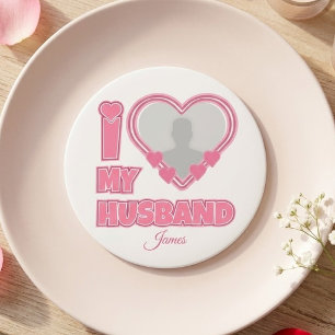 Personalisiert I Liebe Meine Ehefrau - Name und Fo Magnet