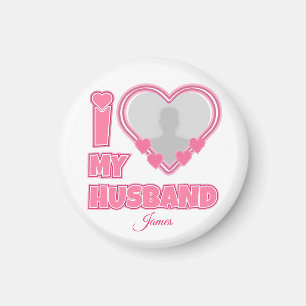 Personalisiert I Liebe Meine Ehefrau - Name und Fo Magnet