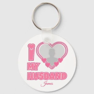 Personalisiert I Liebe Meine Ehefrau - Name und Fo Schlüsselanhänger