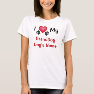 Personalisiert I Liebe My GrandHogs Shirt, Hundena T-Shirt