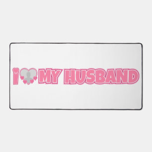 Personalisiert I Liebe My Husband - Add Husband Fo Schreibtischunterlage