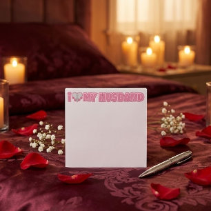 Personalisiert I Liebe My Husband - Foto hinzufüge Post-it Klebezettel