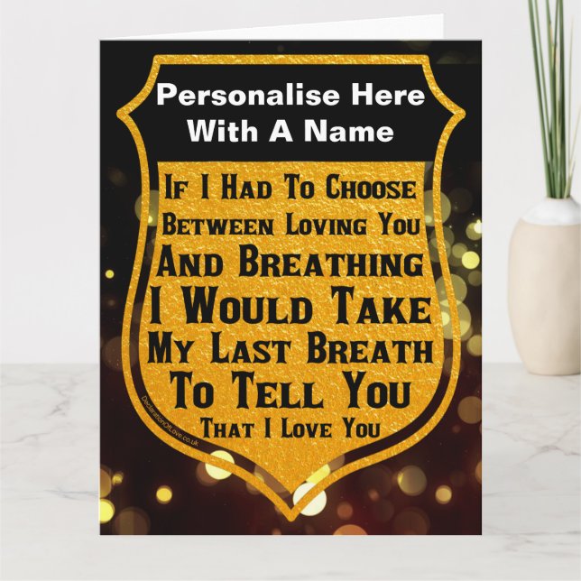Personalisiert I Liebe You Card Karte (Vorderseite)
