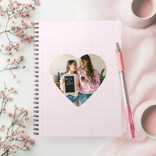 Personalisiert I Liebe You Mama Foto Herz Notizblock