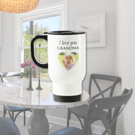 Personalisiert I Liebe you Oma Kids Foto Herz Reisebecher