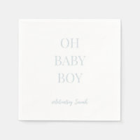 Personalisiert Ice Blue Oh Baby Boy Dusche Napkins