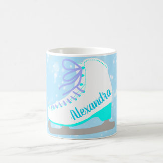 Personalisiert Ice Skate Blue Abbildung Skaten Gir Kaffeetasse