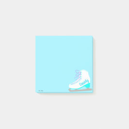 Personalisiert Ice Skate Niedlich Blue Abbildung S Post-it Klebezettel