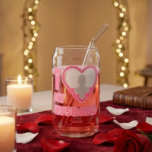 Personalisiert Ich Liebe Meinen Mann – Foto & Name Dosenglas