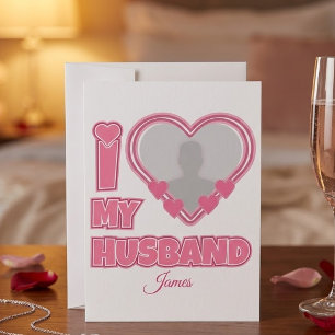 Personalisiert Ich Liebe Meinen Mann – Foto & Name Einladung