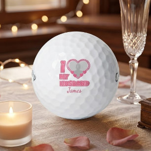 Personalisiert Ich Liebe Meinen Mann – Foto & Name Golfball