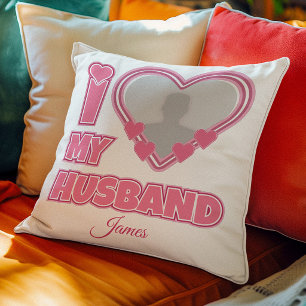 Personalisiert Ich Liebe Meinen Mann – Foto & Name Kissen