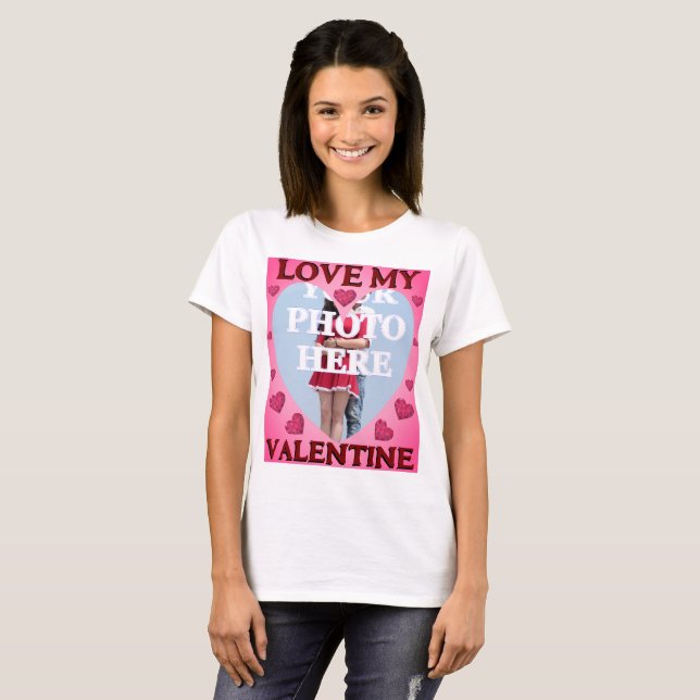 Personalisiert IHR FOTO Valentine T-Shirt (Vorne ganz)